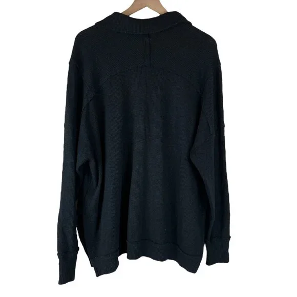Women's Black Half-Zip Sweater - Picture 7 of 7